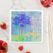 Serviette En Papier Fleur de violet bleu (En situation)