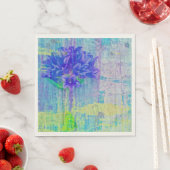 Serviette En Papier Fleur de violet bleu (En situation)