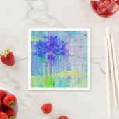 Serviette En Papier Fleur de violet bleu (En situation)