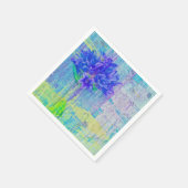 Serviette En Papier Fleur de violet bleu (Coin)