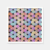 Serviette En Papier Fleur de vitrail multicolore (Devant)