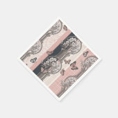 Serviette En Papier Fleur d'Élégant Papillon (8) (Coin)