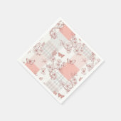 Serviette En Papier Fleur d'Élégant Papillon (9) (Coin)