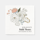 Serviette En Papier Fleur d'été bleu clair rose rose (Devant)