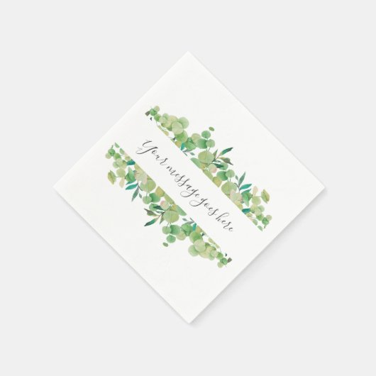 Serviette En Papier Fleur d'Eucalyptus (Coin)