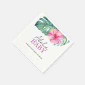 Serviette En Papier Fleur d'Hibiscus du Baby shower tropical (Coin)