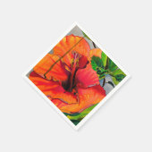 Serviette En Papier Fleur d'Hibiscus du néon tropical (Coin)