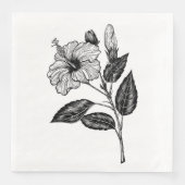 Serviette En Papier Fleur d'Hibiscus III (Devant)