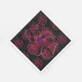 Serviette En Papier Fleur d'Hibiscus rouge (Coin)
