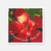 Serviette En Papier Fleur d'Hibiscus rouge au soleil (Devant)