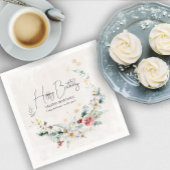 Serviette En Papier Fleur d'hiver Fleur de neige 60e anniversaire