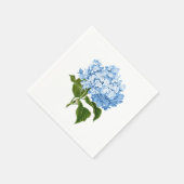 Serviette En Papier Fleur d'hydrangea antique bleu ciel doux (Coin)