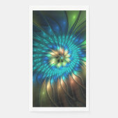 Serviette En Papier Fleur d'Imaginaire lumineux, Fractale Abstraite co (Devant)