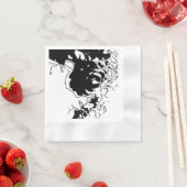 Serviette En Papier Fleur Doodle (En situation)