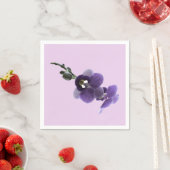 Serviette En Papier Fleur d'orchidées pourpres, (En situation)