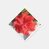 Serviette En Papier Fleur double hibiscus rouge (Coin)
