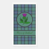 Serviette En Papier Fleur écossaise Tartan (Devant)