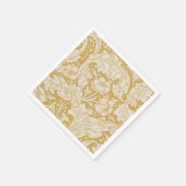 Serviette En Papier Fleur et tiges dorées du bouton de Morris Bachelor (Coin)