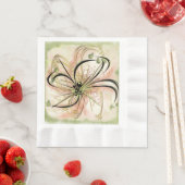 Serviette En Papier Fleur fantaisie (En situation)