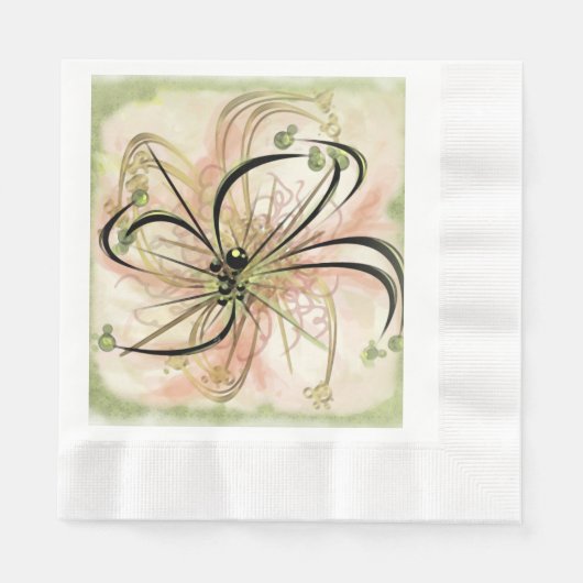 Serviette En Papier Fleur fantaisie (Devant)