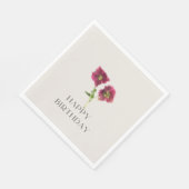 Serviette En Papier Fleur florale moderne (Coin)