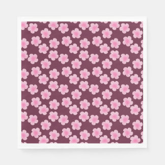Serviette En Papier Fleur Frangipani rose Motif sans couture
