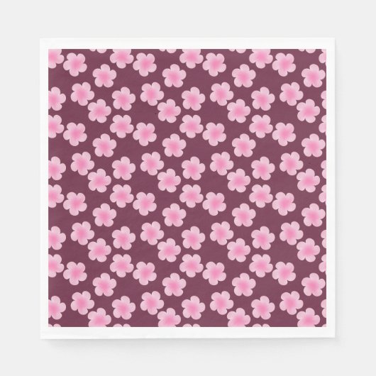 Serviette En Papier Fleur Frangipani rose Motif sans couture (Devant)