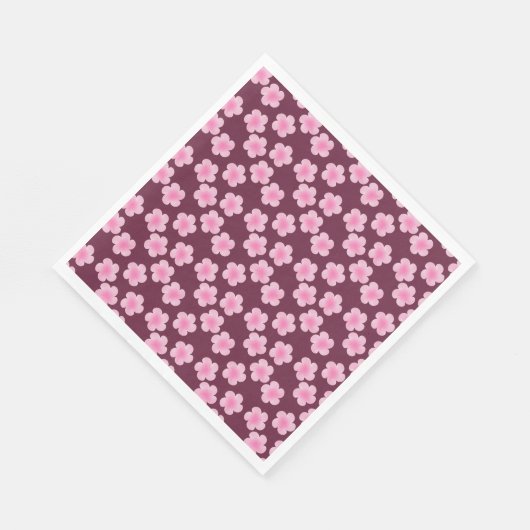 Serviette En Papier Fleur Frangipani rose Motif sans couture (Coin)