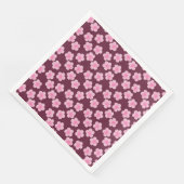Serviette En Papier Fleur Frangipani rose Motif sans couture (Coin)