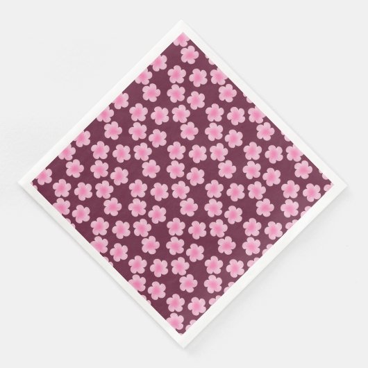 Serviette En Papier Fleur Frangipani rose Motif sans couture (Coin)