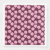 Serviette En Papier Fleur Frangipani rose Motif sans couture (Devant)