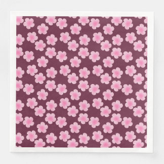 Serviette En Papier Fleur Frangipani rose Motif sans couture
