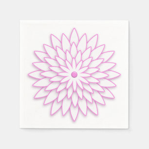 Serviette En Papier Fleur géométrique abstraite