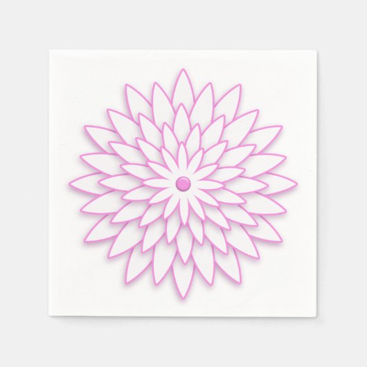 Serviette En Papier Fleur géométrique Abstraite. (Devant)
