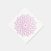 Serviette En Papier Fleur géométrique Abstraite. (Coin)