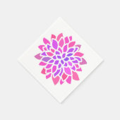 Serviette En Papier Fleur Hippie rose Rétro Moderne (Coin)