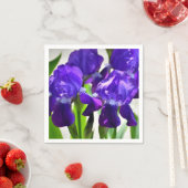 Serviette En Papier Fleur Iris Iris Violet (En situation)