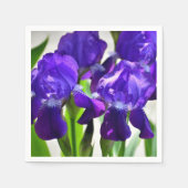 Serviette En Papier Fleur Iris Iris Violet (Devant)