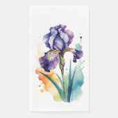 Serviette En Papier Fleur Iris Violet (Devant)