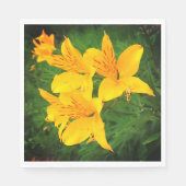 Serviette En Papier Fleur jaune (Devant)