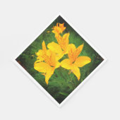 Serviette En Papier Fleur jaune (Coin)