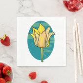 Serviette En Papier Fleur jaune (En situation)