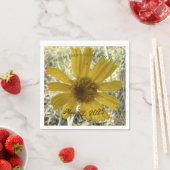 Serviette En Papier Fleur jaune (En situation)