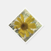 Serviette En Papier Fleur jaune (Coin)