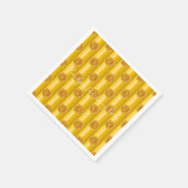 Serviette En Papier Fleur Jaune (Coin)