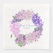 Serviette En Papier Fleur Lilac de printemps Mariage floral (Devant)