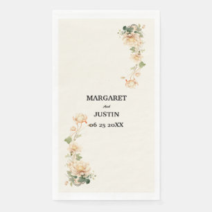 Serviette En Papier Fleur Lotus de Mariage Vintage