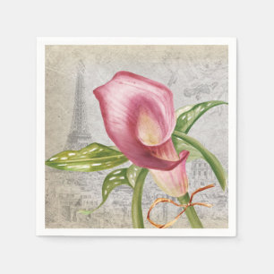 Serviette En Papier Fleur Macro Calla Lily