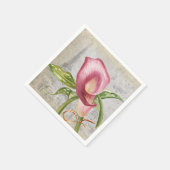 Serviette En Papier Fleur Macro Calla Lily (Coin)