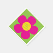 Serviette En Papier Fleur mignonne fête d'anniversaire (Coin)